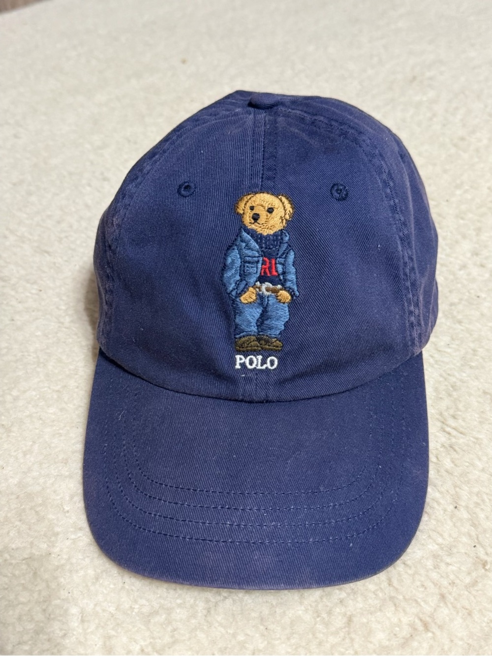 Polo by Ralph Lauren Navy Bear Baseball Cap Hat